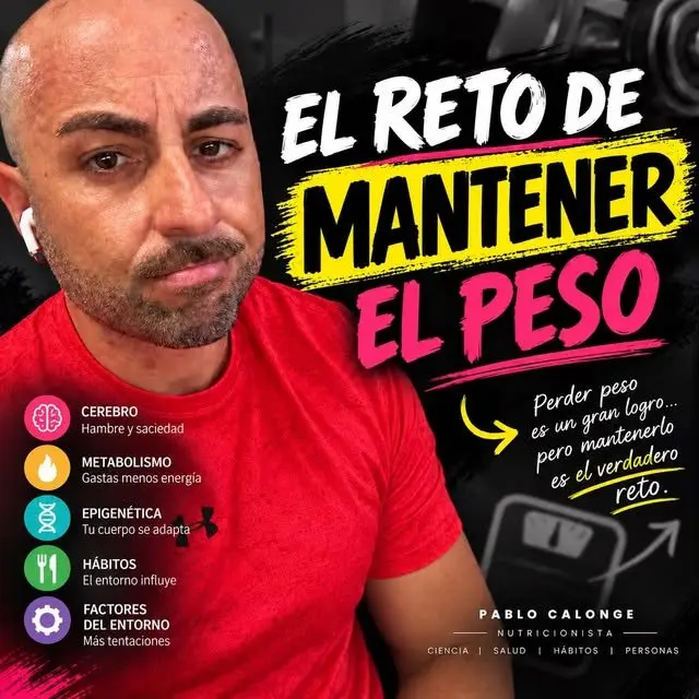 Publicación de Pablo Calonge, dietista-nutricionista, en Instagram (14 de septiembre de 2026)